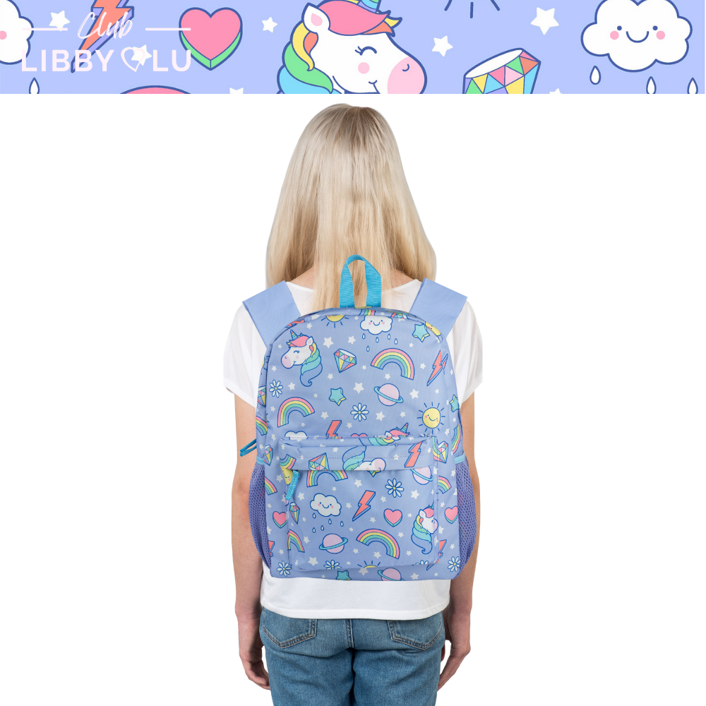 Lilac Unicorn Backpack for Girls, 16 inch