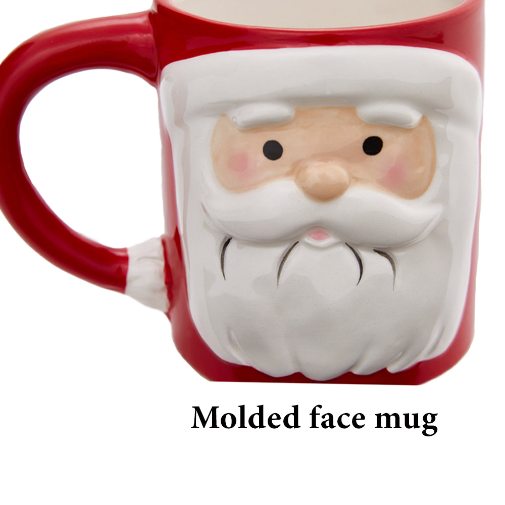 Santa Claus Mug for Kids or Adults - Large Ceramic Christmas Coffee or Hot Cocoa Mug, 15 oz.