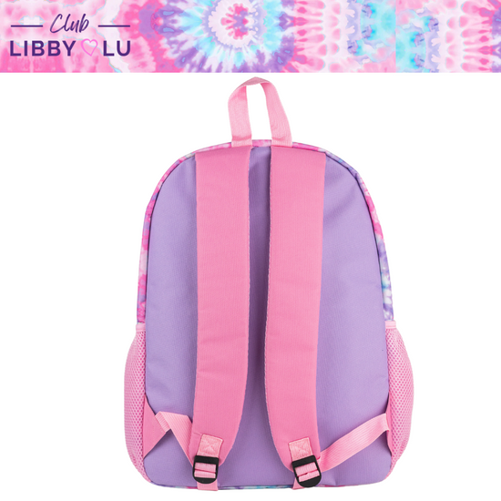 Pastel Tie Dye Backpack for Girls, 16 inch, Pink