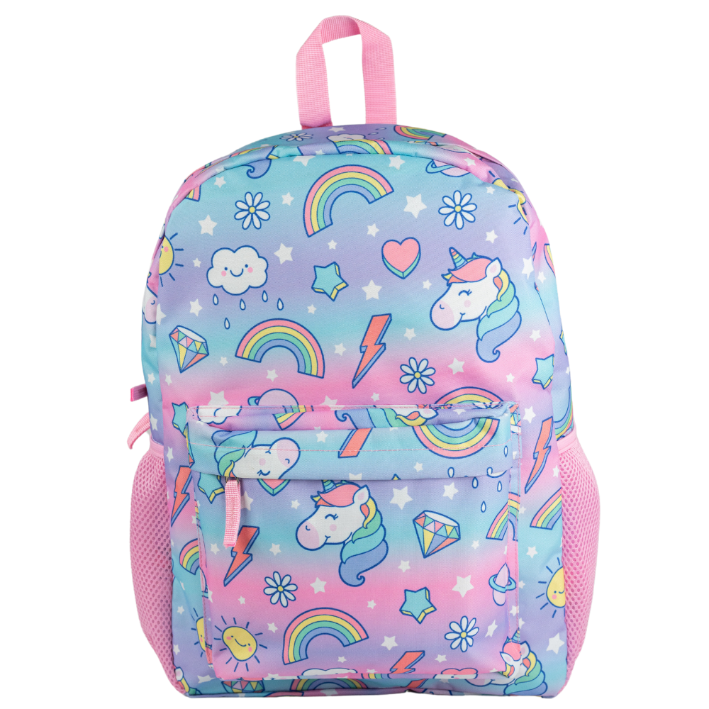 Pastel Ombre Unicorn Backpack for Girls, 16 inch, Pink