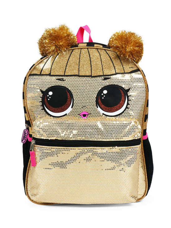 LOL Surprise Queen Bee Backpack for Girls - 16 Inch - LOL School Bag Elementary School Size