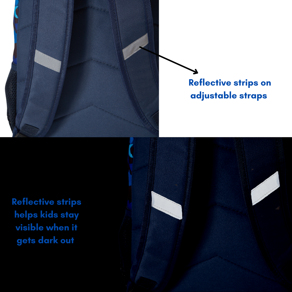 16 Inch Shark Backpack with Lunch Box Set for Boys or Girls Value