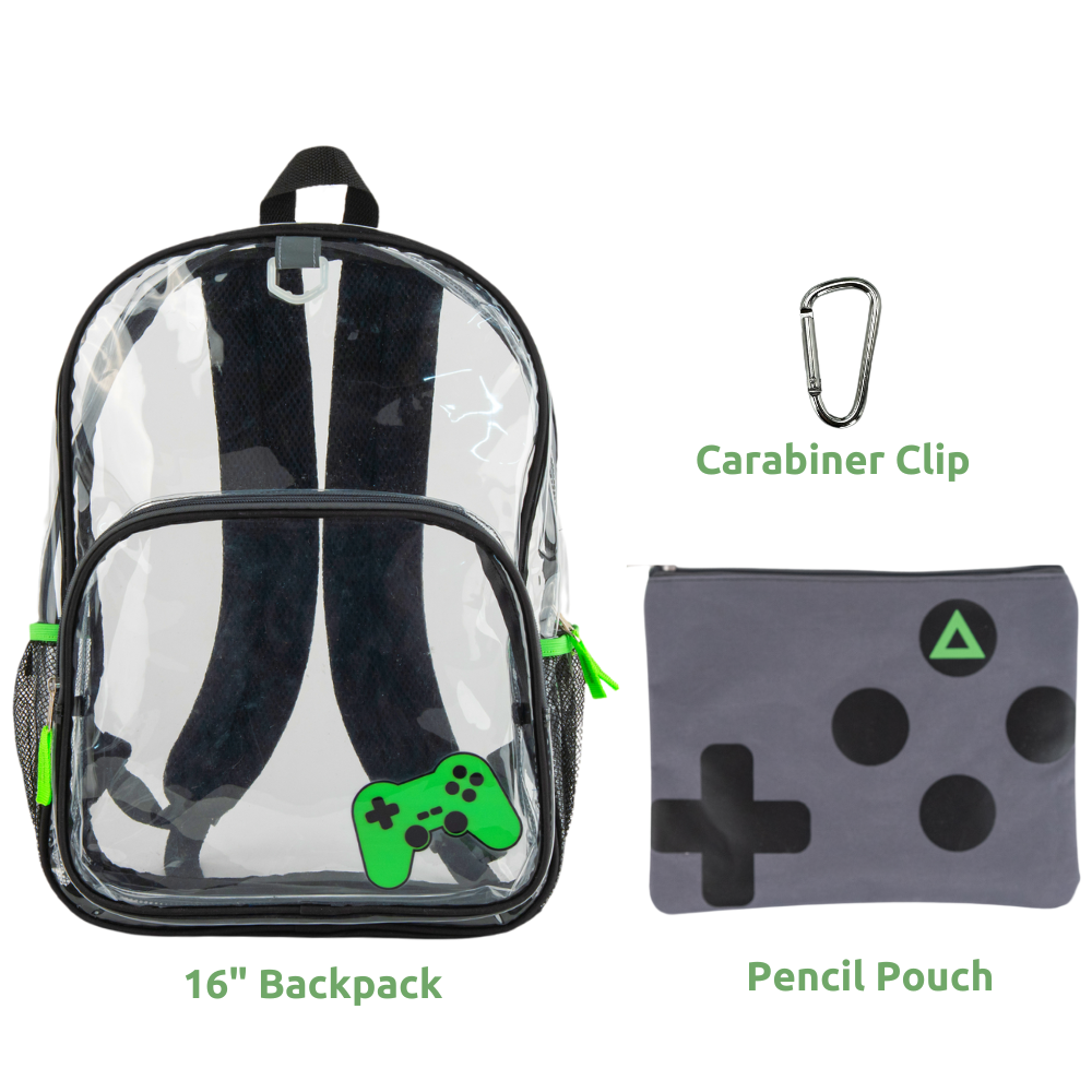 Pokemon Clear Backpack with Utility Pocket