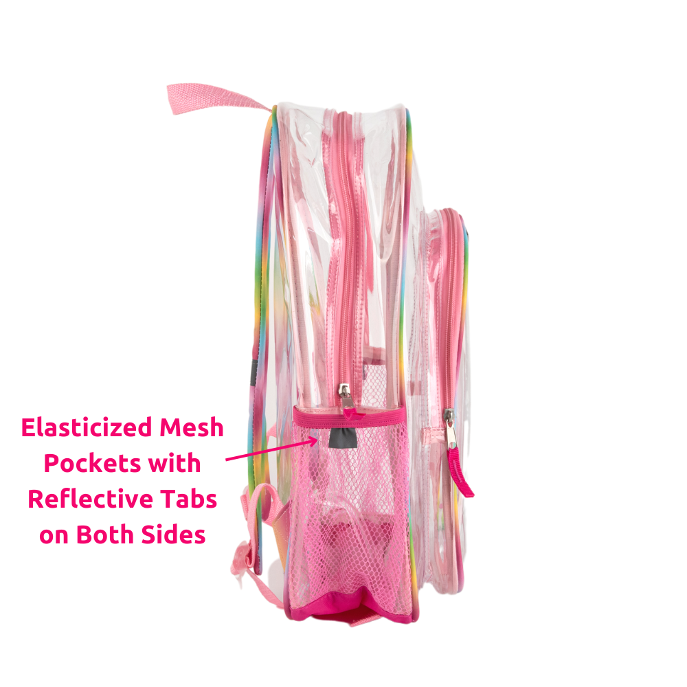 Rainbow clear backpack hot sale