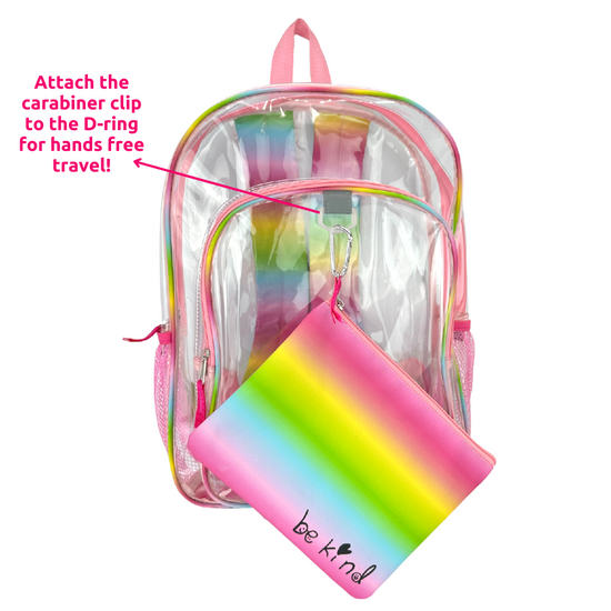 Rainbow top school backpack
