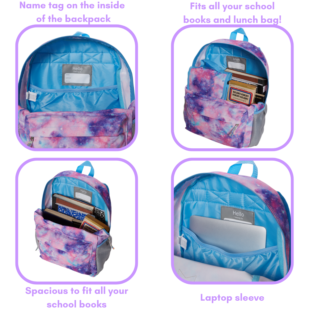 Galaxy clearance bookbag justice