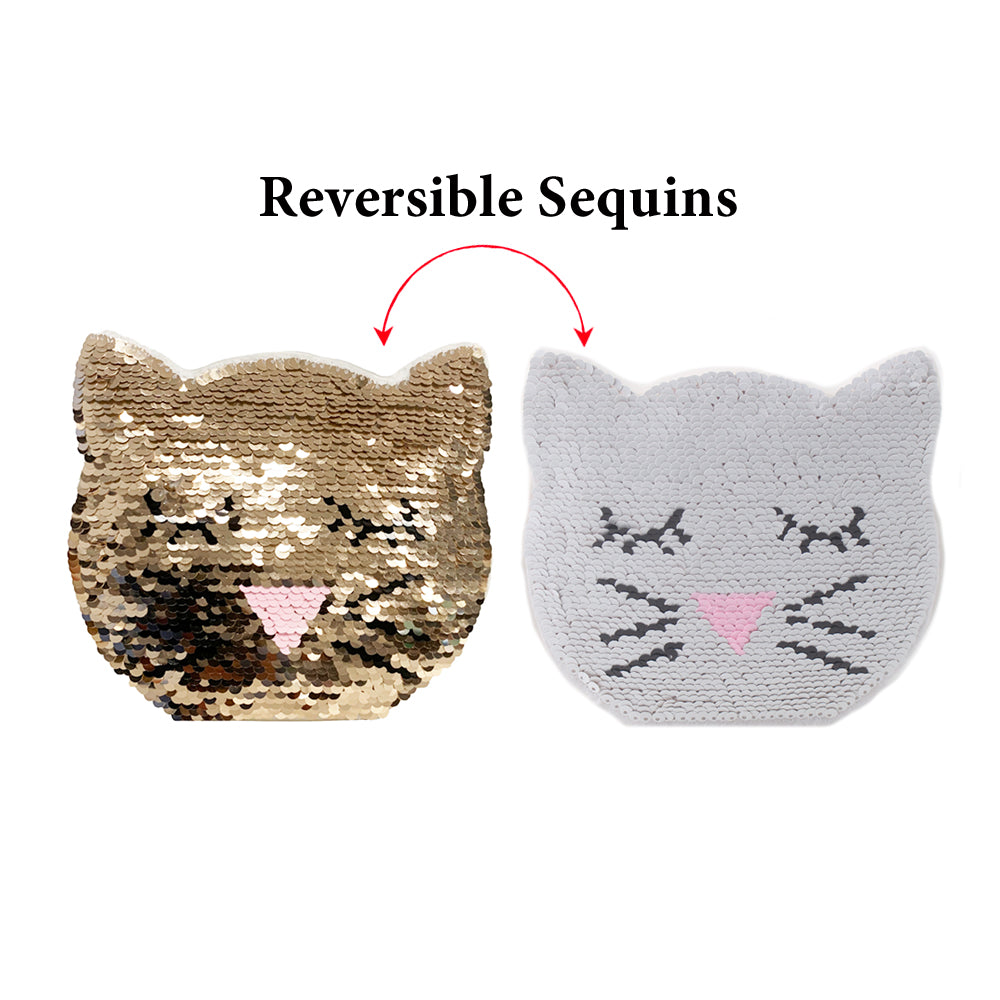 Load image into Gallery viewer, Cat Piggy Bank with Reversible Flip Sequins – Coin Money Bank for Girls with Rubber Stopper
