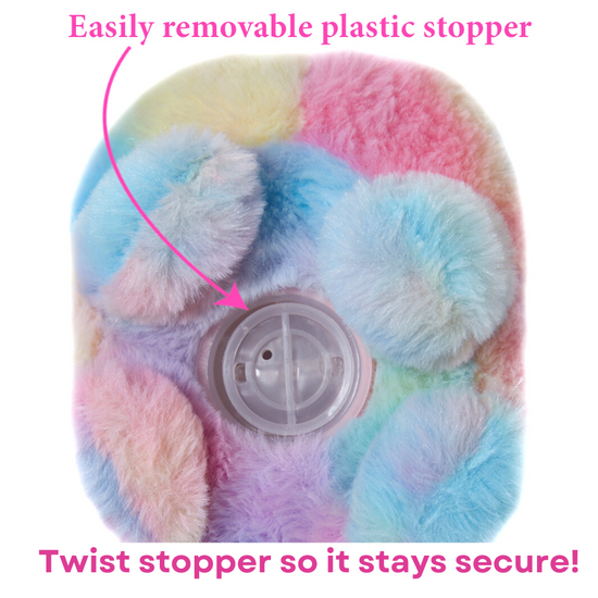 Tie Dye Plush Piggy Bank for Kids, Stuffed Animal Coin Banks with Stopper – Fuzzy Rainbow Piggy Bank for Girls