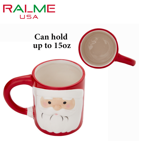 Load image into Gallery viewer, Santa Claus Mug for Kids or Adults - Large Ceramic Christmas Coffee or Hot Cocoa Mug, 15 oz.

