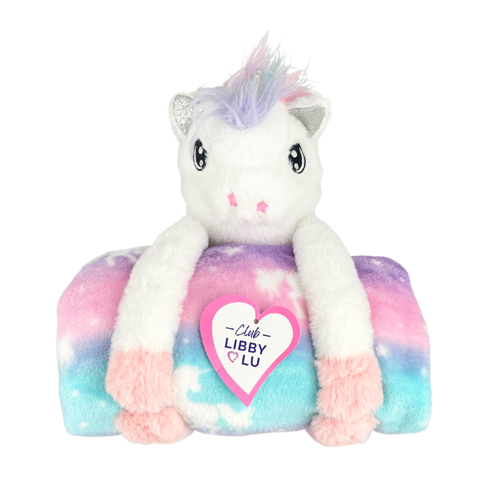 Load image into Gallery viewer, Unicorn Throw Blanket and Stuffed Animal Gift Set for Girls, Butter Soft Fleece (37&amp;quot; x 49&amp;quot;)
