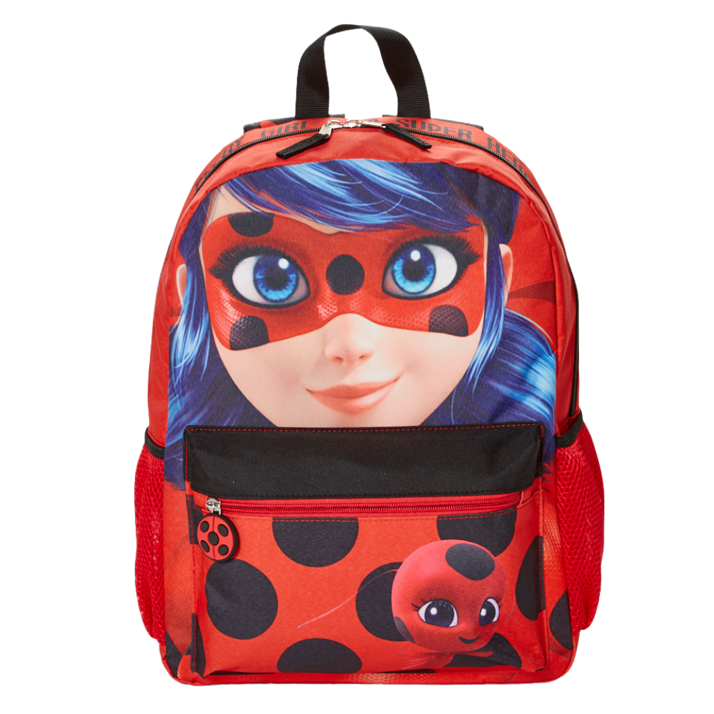 Miraculous Ladybug Backpack for Girls 16 inch Red