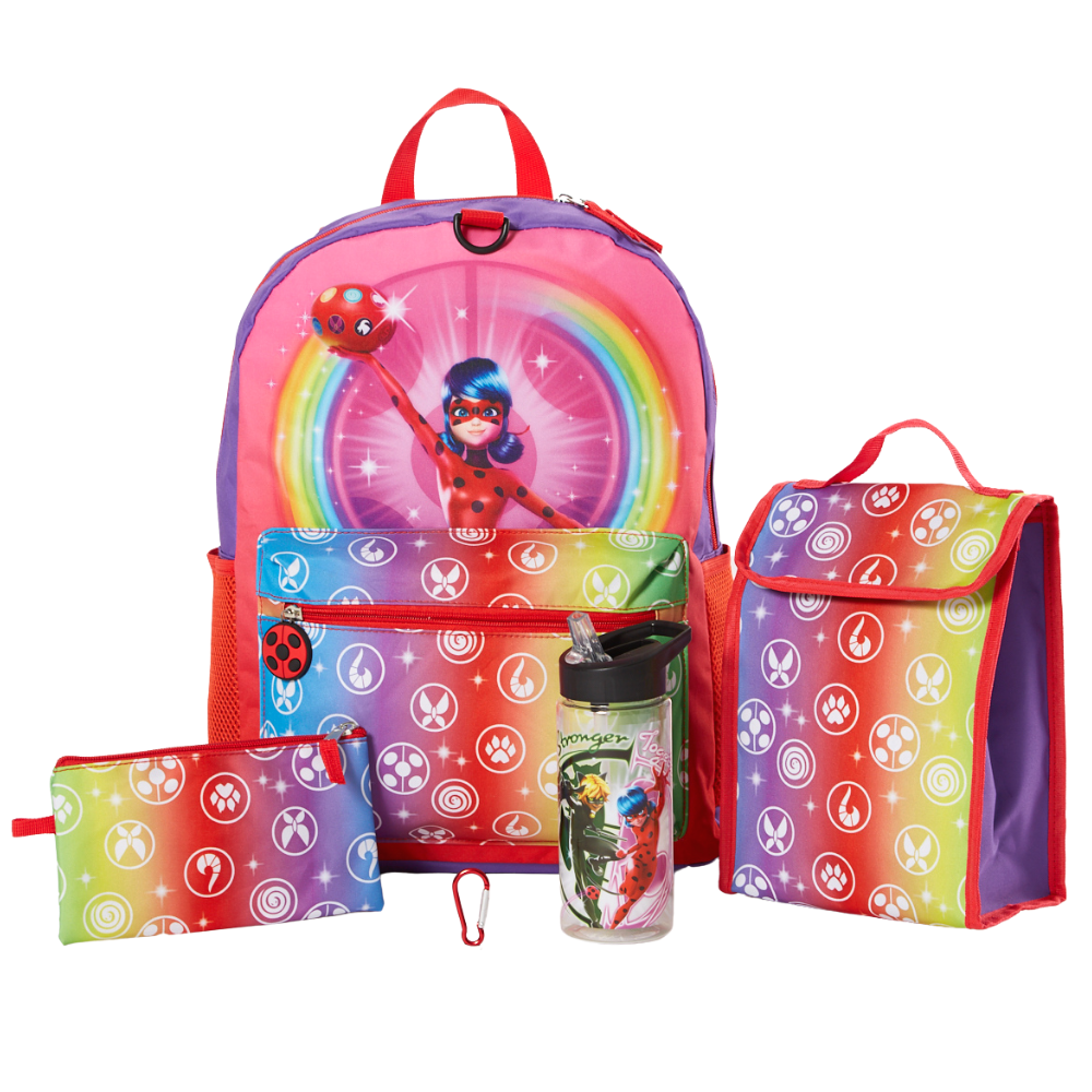 Miraculous Ladybug Kids Lunch Box and Water Bottle Lunch Bag for Girls