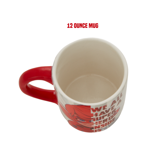 Miraculous Ladybug Mug with Plush Mini Toy, 12 oz. Ceramic Tea or Coffee Cup Gift 